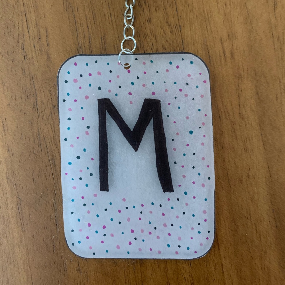 homemade initial keychain!